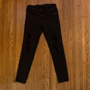 Women's Distressed Black Jeans